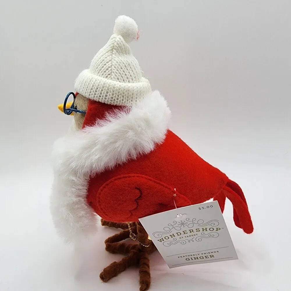 Target Wondershop 2023 Featherly Friends Christmas Bird Wearing Glasses Ginger